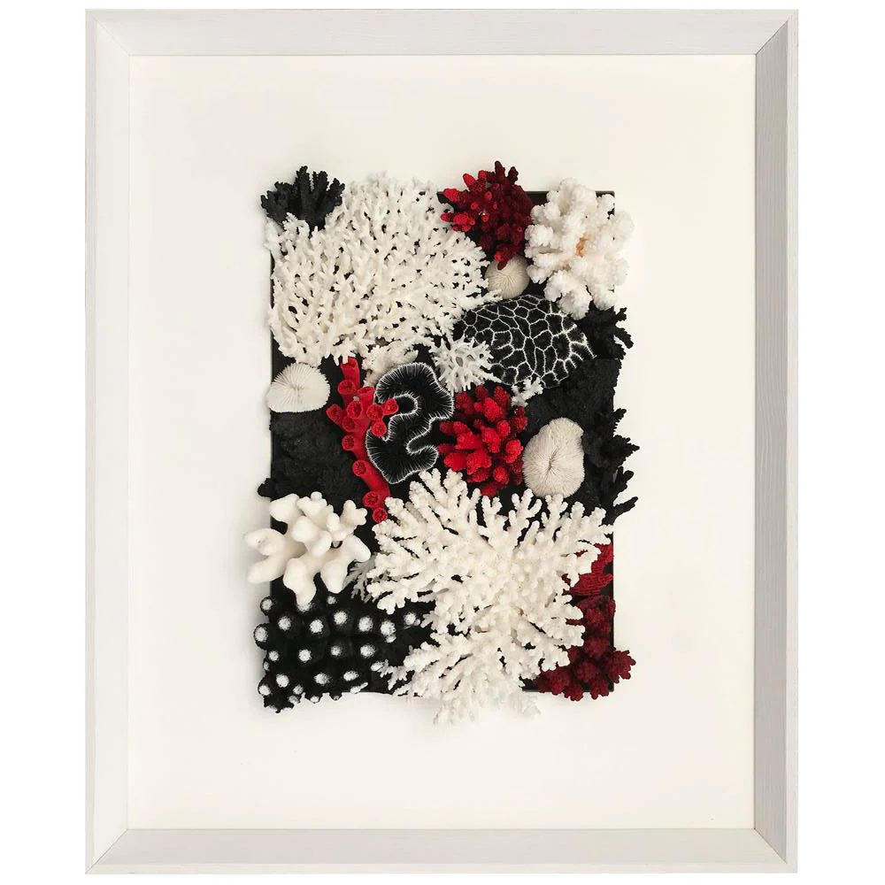 Natural Coral in Red, Black and White Wall Art - Image 3