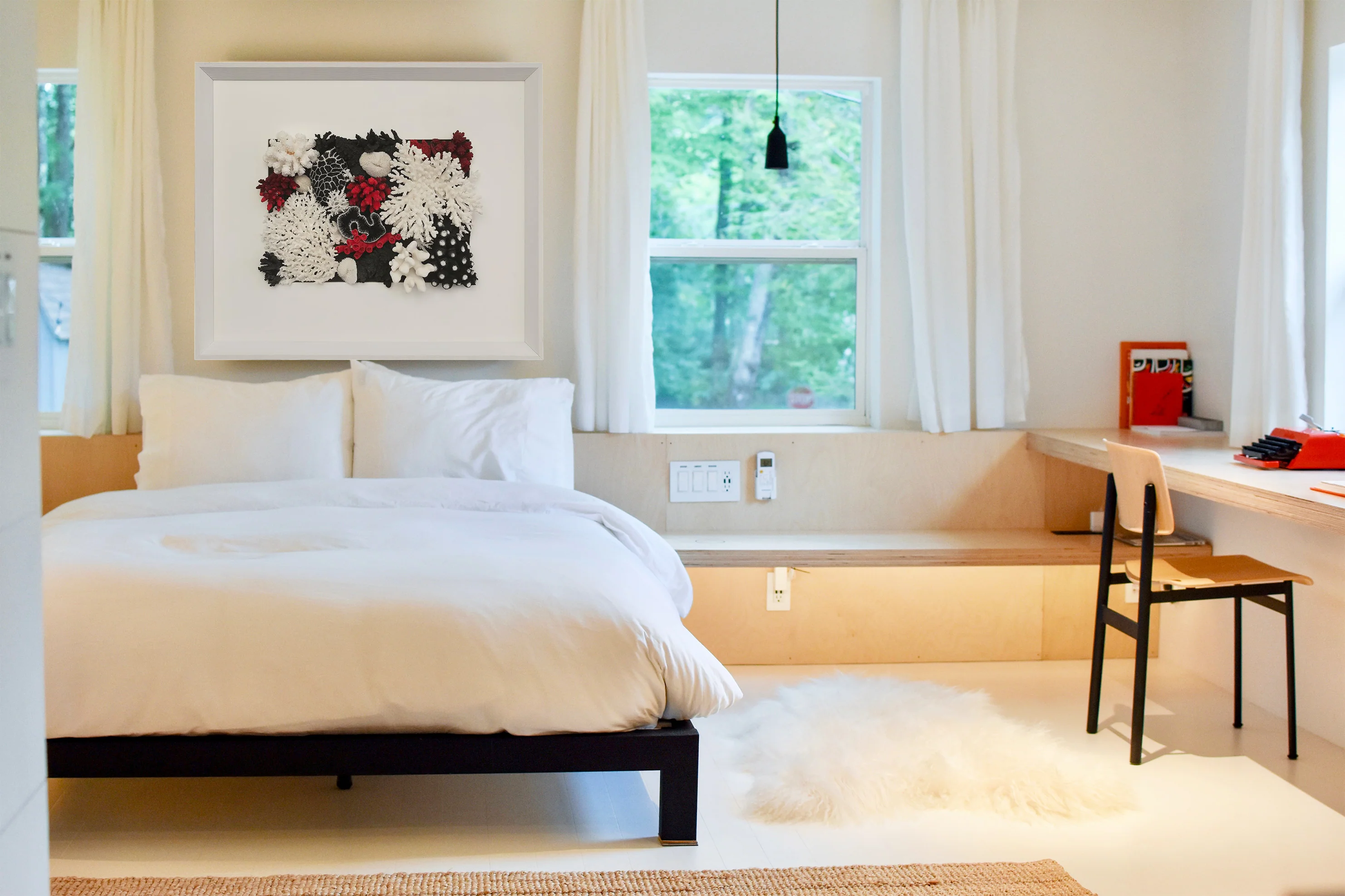 Natural Coral in Red, Black and White Wall Art - Image 6