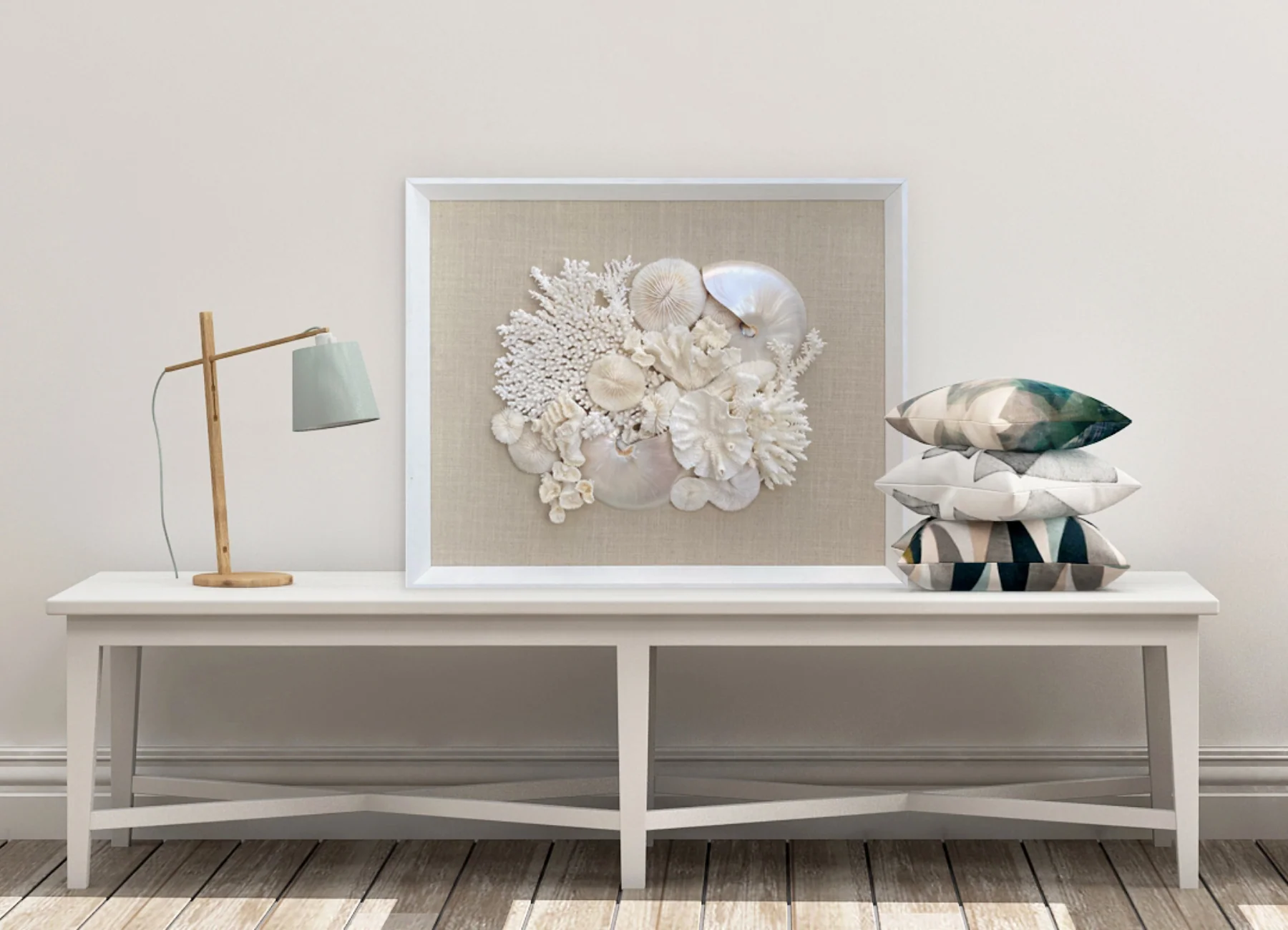 Natural Coral and Pearled Nautilus Wall Art - Image 5