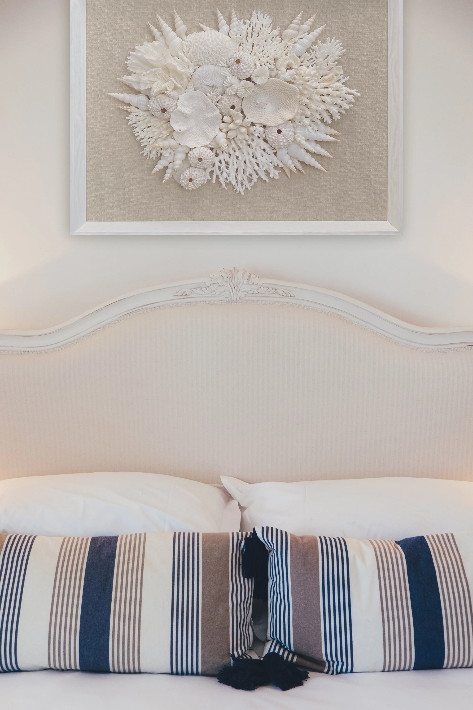 Natural Coral, Shells and Urchin on Linen Wall Art - Image 3