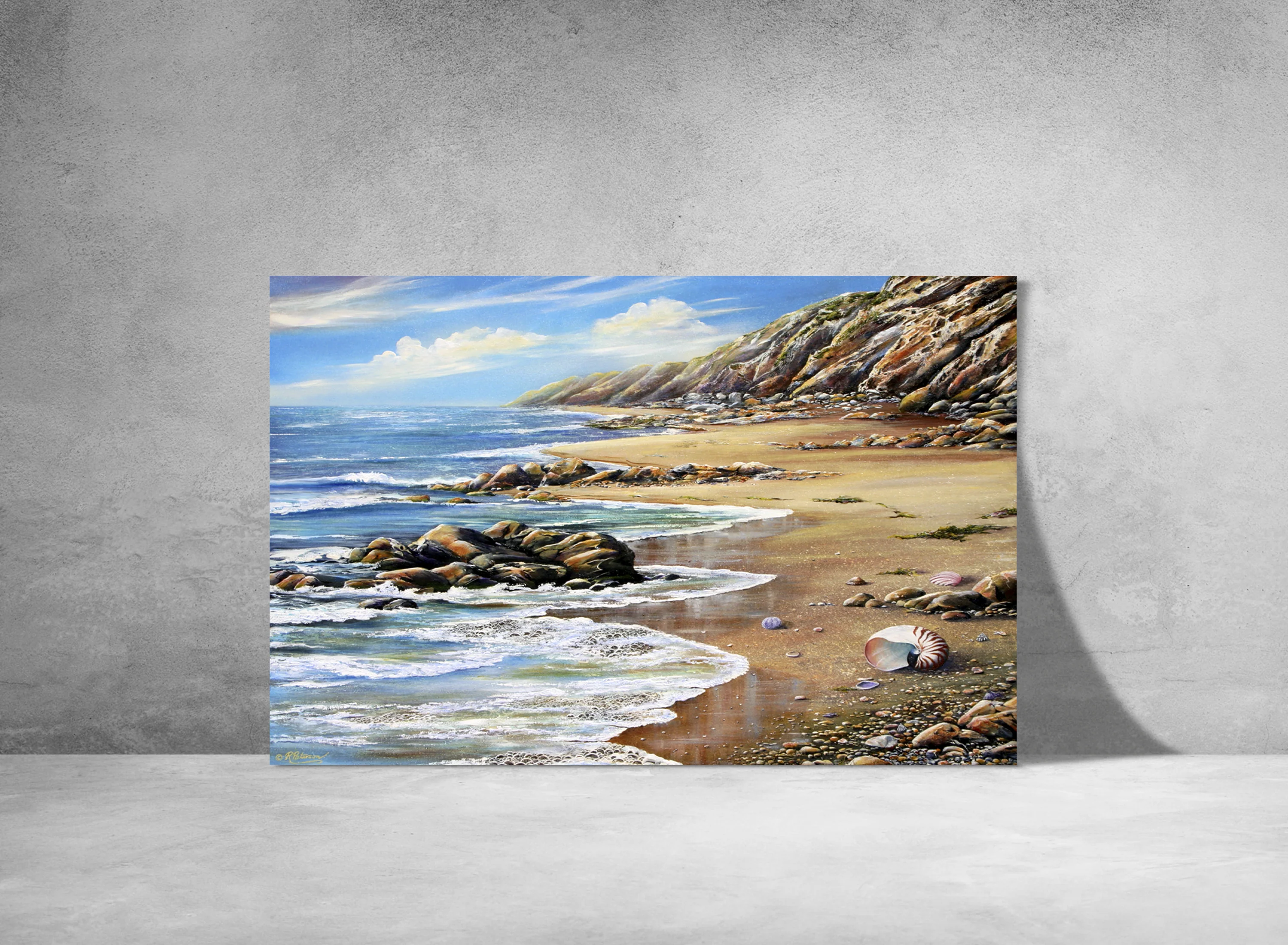 Original Coastal Art Print - Nautilus Ashore - Image 7