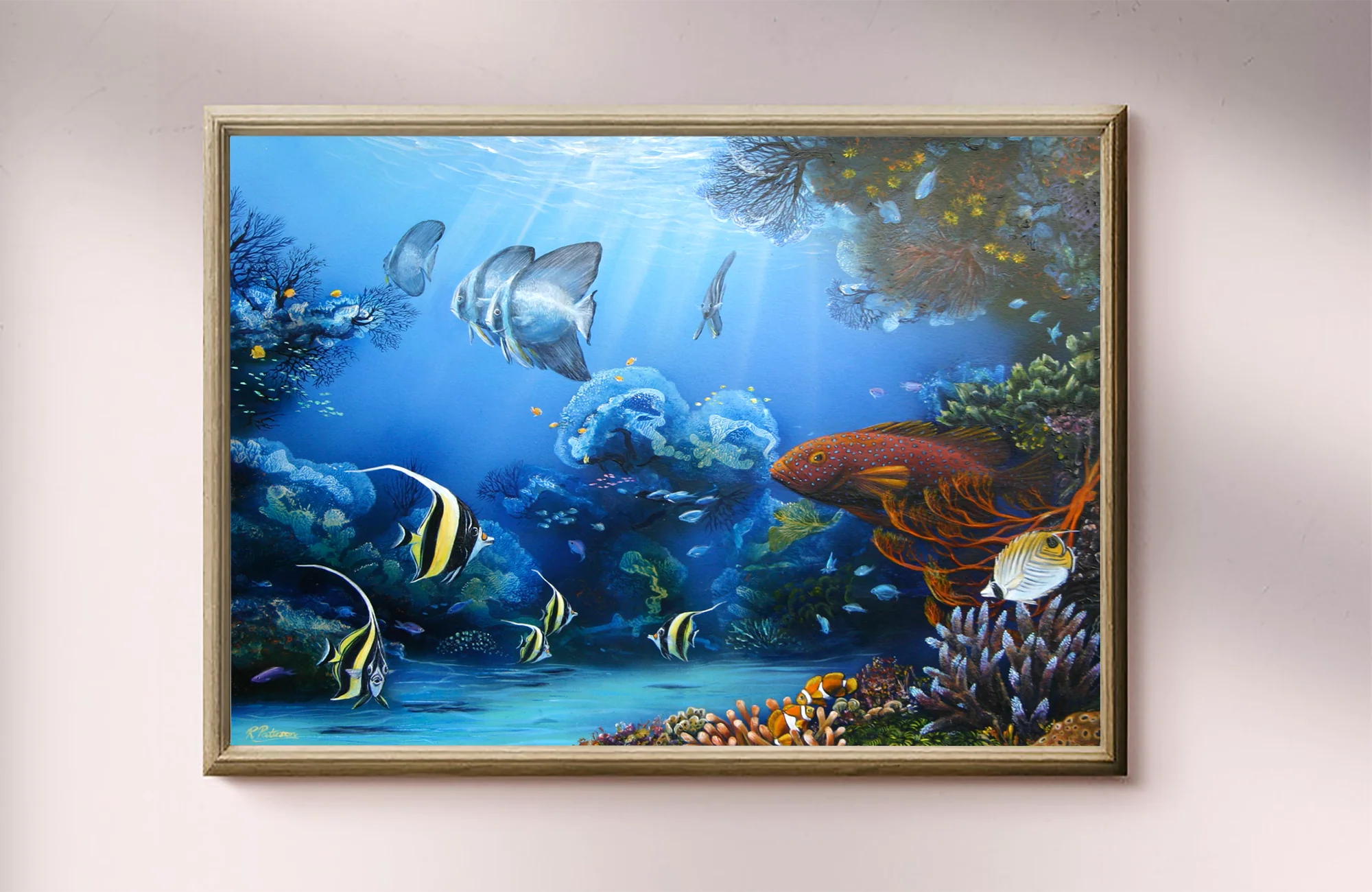 Original Coral Reef Art Print  - Hello Coral Trout - Image 11