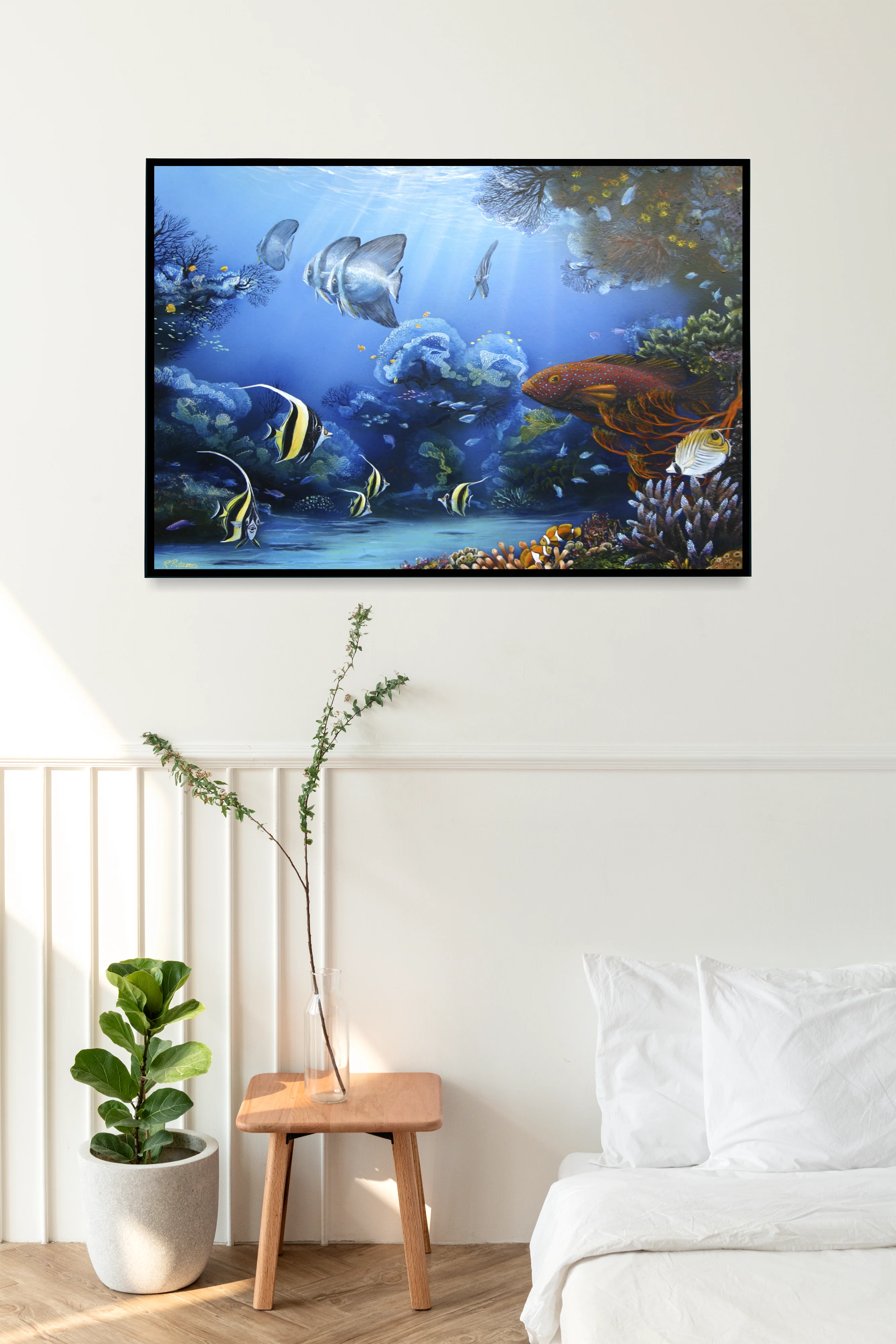 Original Coral Reef Art Print  - Hello Coral Trout - Image 3