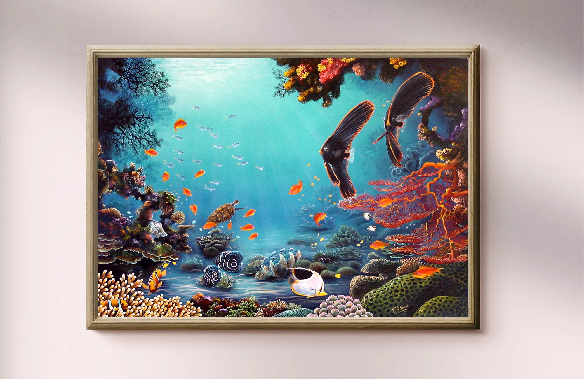 Original Coral Reef Art Print - Exploring Together - Image 12