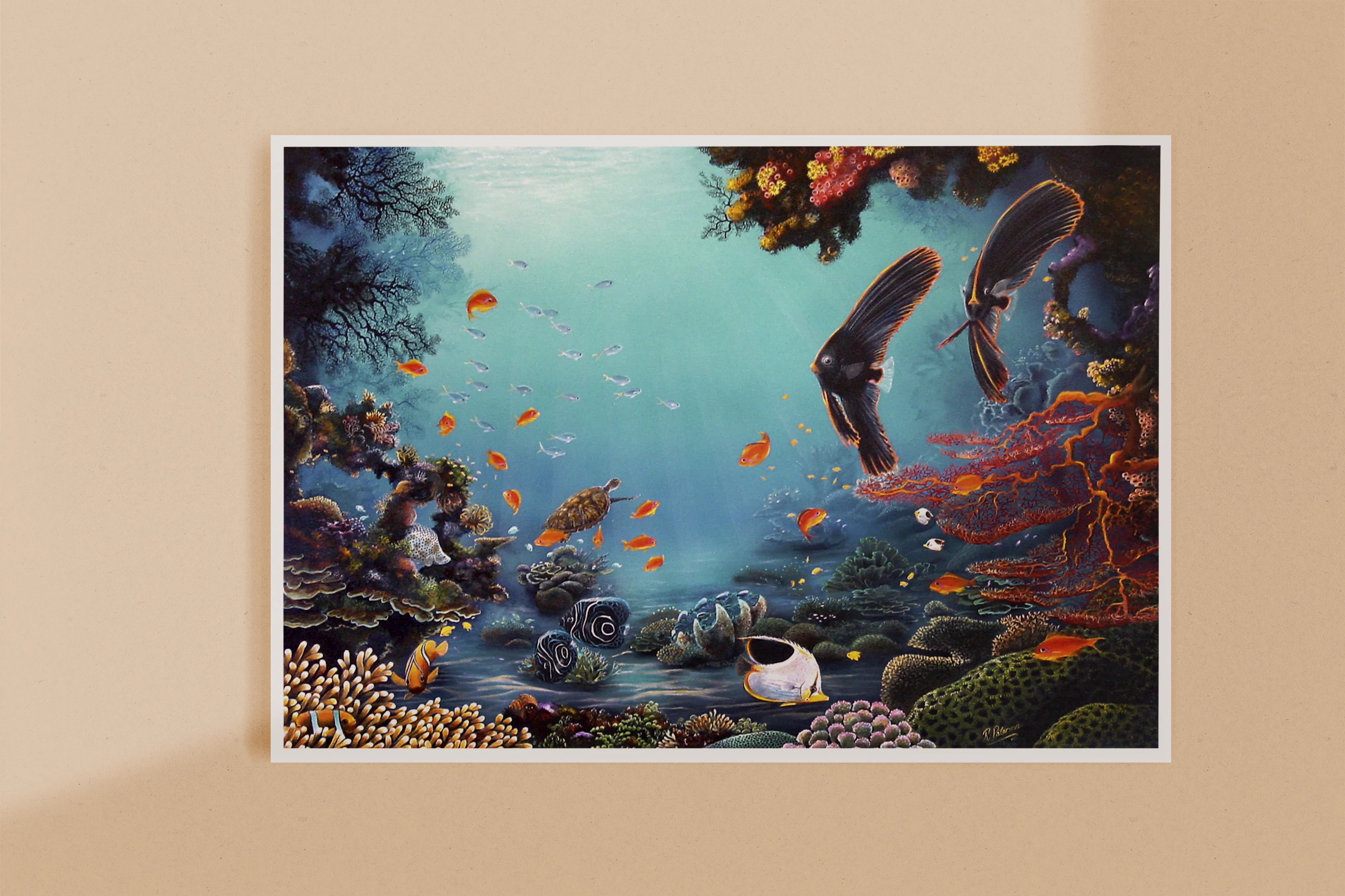Original Coral Reef Art Print - Exploring Together - Image 7