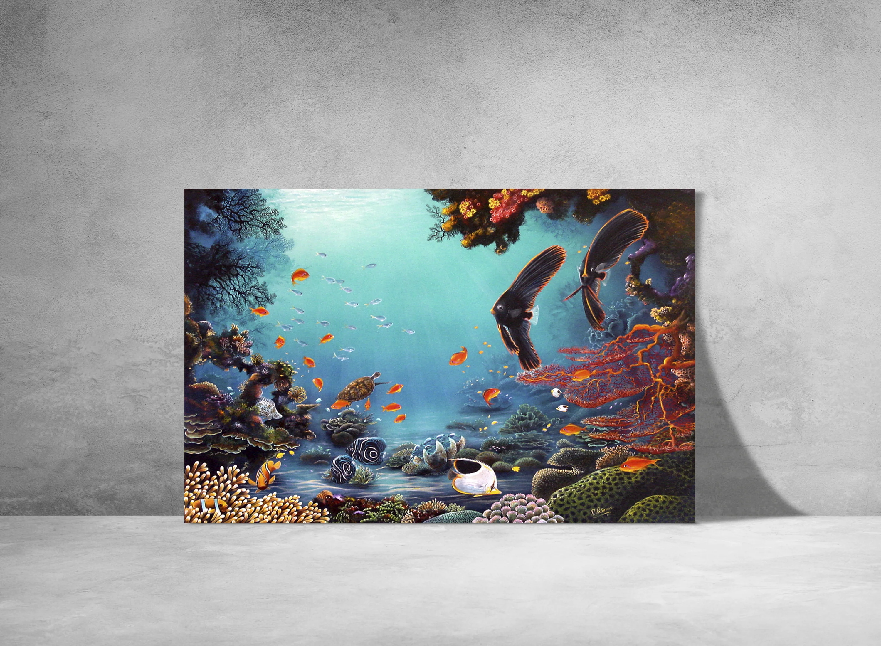 Original Coral Reef Art Print - Exploring Together - Image 8