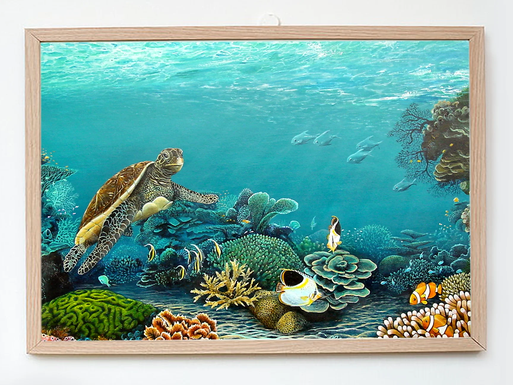 Original Coral Reef Art Print - Gracious Turtle - Image 9