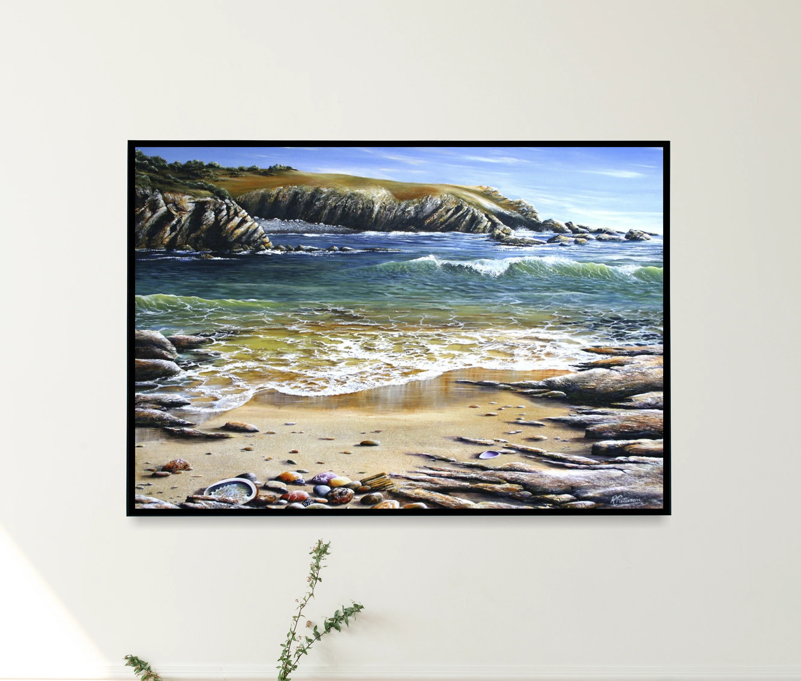 Original Coastal Art Print - Rocky Shore - Image 10