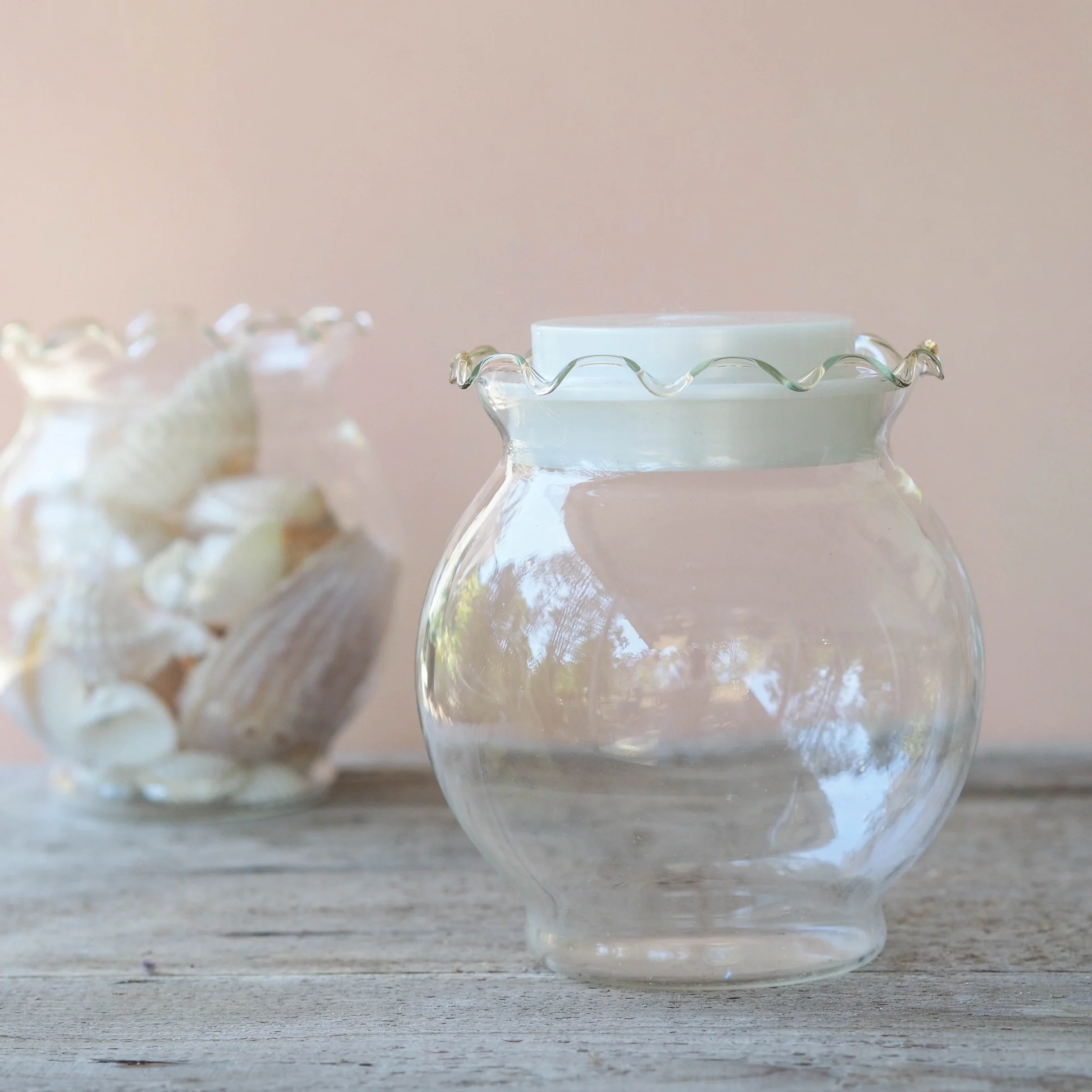 Wavy Clear Glass Jars - Image 2